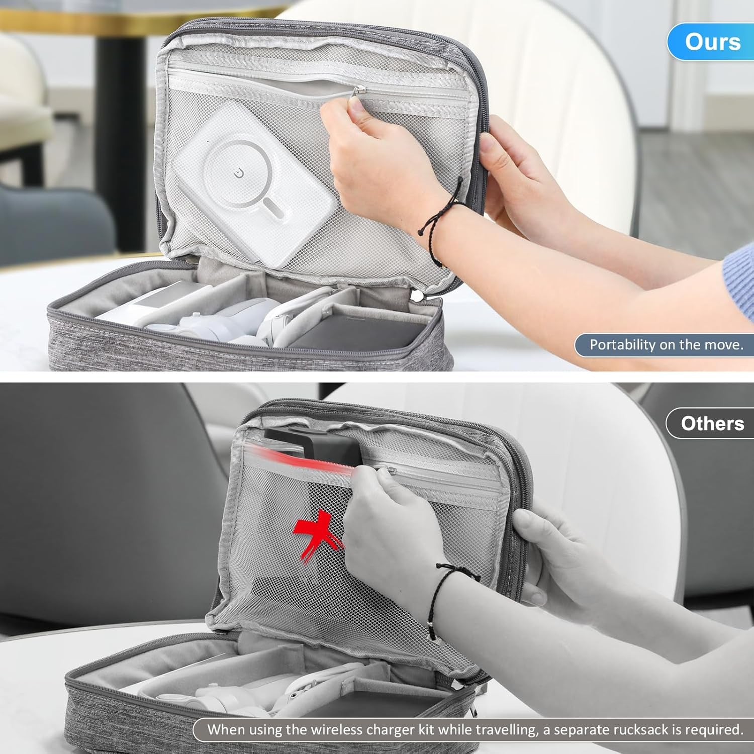 Wireless Charger for Iphone-3 in 1 Charging Station for Apple Multiple Devices, Travel Charger for Iphone 16 15 14 13 12 Pro Max & Airpods 4/3/Pro & Apple Watch